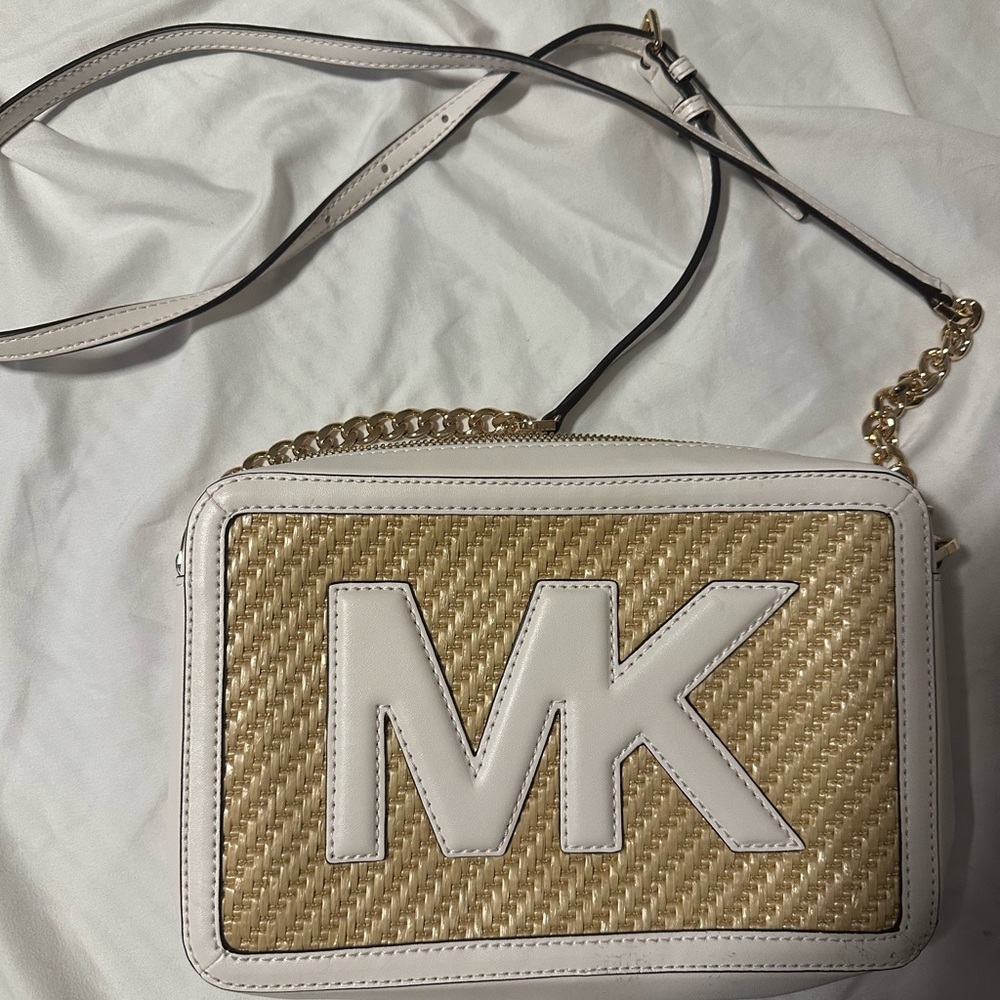 Authentic Michael Kors Woven Cross Body Tote